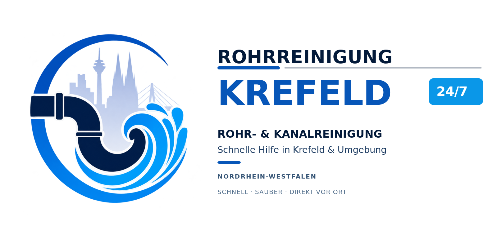 Krefeld Rohrreinigung Kanalreinigung Notdienst Logo